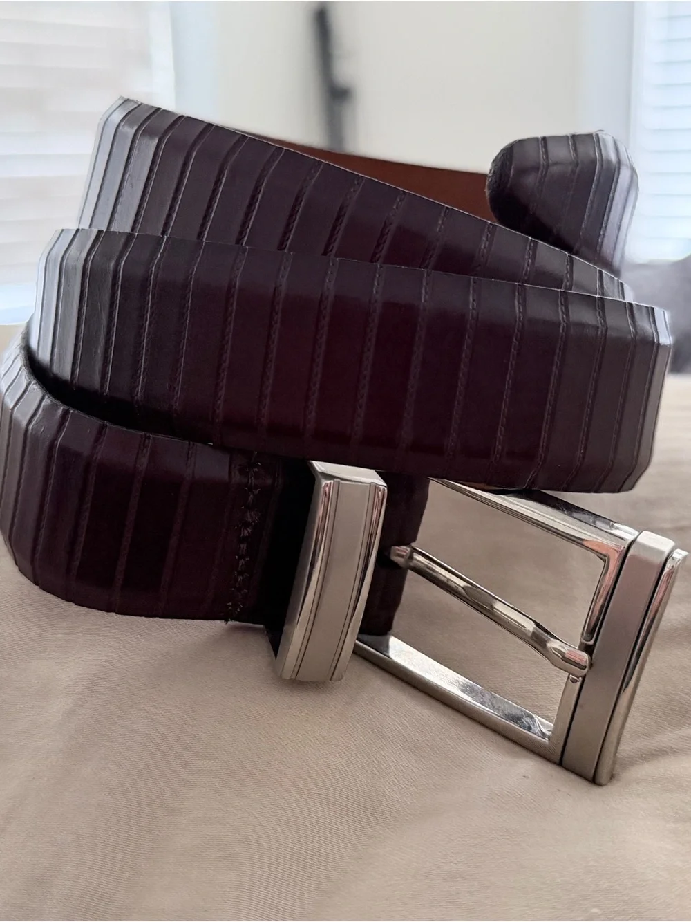 vintage Bachrach Italian Calfskin dress belt